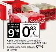 Coca-Cola - Original, Zero Azúcar O Zero Azúcar Zero Cafeína