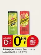 Schweppes - Llimona Zero O Citrus