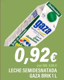 gaza - Leche Semidesnatada