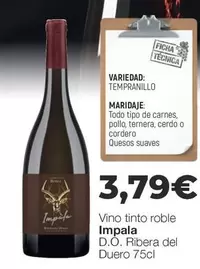 Tempranillo - Vino Tinto Roble D.o. Ribera Del Duero