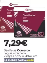 Comerco - Servilletas Negras O Burdeos