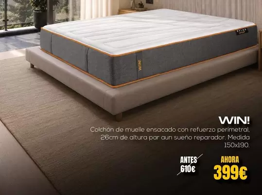 Relax - Colchon De Muelle Ensacado Con Refuerazioni Per Immersal