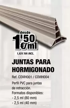 Juntas Para Hormigonado
