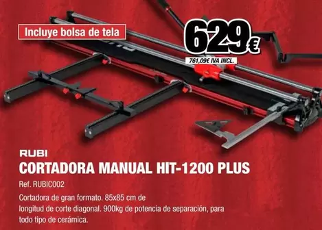 Rubi - Cortadora Manual Hit-1200 Plus