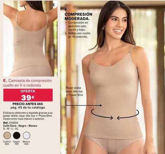 Camiseta De Compresión Cuello En V O Redondo