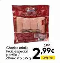 Froiz - Chorizo Criollo Especial Parrilla / Churrasco