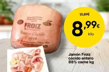 Froiz - Jamon Cocido Entero 88% Carne