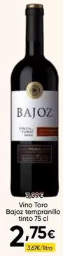 Bajoz - Vino Toro Tempranillo Tinto