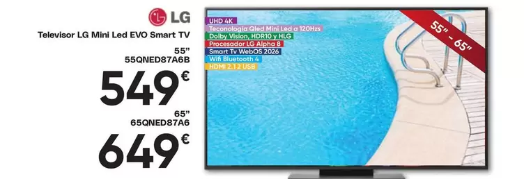 LG - Televisor Mini Led EVO Smart TV 55" 55qned87a6b