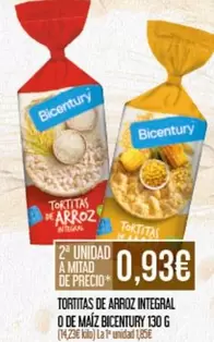 Bicentury - Tortitas De Arroz Integral O De Maíz