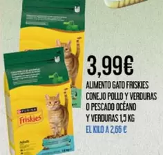 Purina - Alimento Gato Friskies Conejo Pollo Y Verduras O Pescado Océano Y Verduras