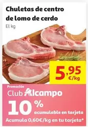Chuleta De Lomo De Cerdo Mostrador Kg                       