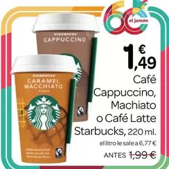 Starbucks - Café Cappuccino, Machiato O Café Latte