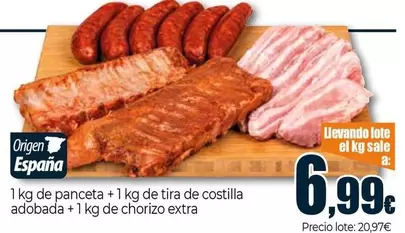 Panceta + Tira De Costilla Adobada + Chorizo Extra