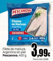 Pescanova - Filete De Merluza Argentina Sin Piel