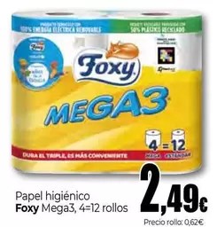 Foxy - Papel Higienico Mega 3