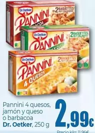 Dr Oetker - Pannini 4 Quesos Jamon Y Queso