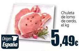 Chuleta De Lomo De Cerdo