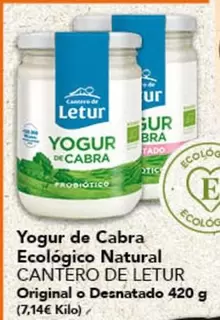 El Cantero de Letur - Yogur De Cabra Ecológico Natural