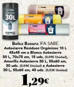 ifa sabe - Bolsa Basura