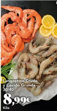 Langostino Crudo Y Cocido Grande