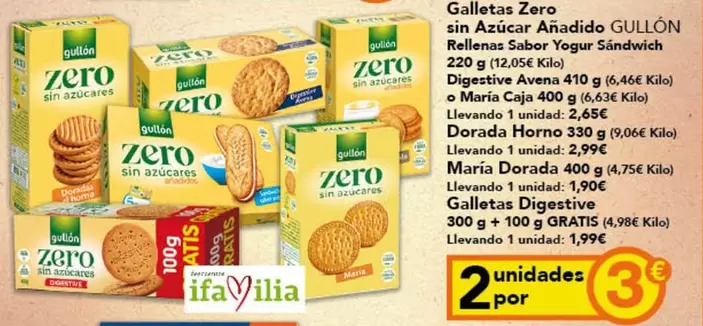 Gullón - Galletas Zero Sin Azucar Anadido