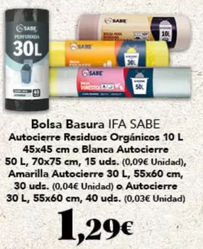 ifa sabe - Bolsa Basura