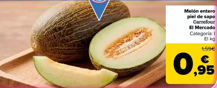 Carrefour El Mercado - Melón Entero Piel De Sapo