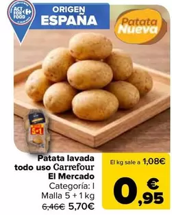 Carrefour El Mercado - Patata Lavada Todo Uso