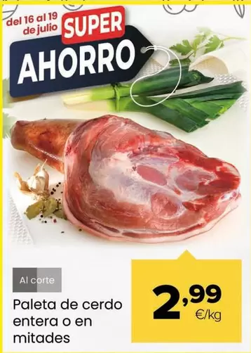 Paleta De Cerdo Entera O En Mitades