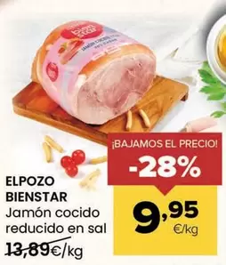 Elpazo Bienstar - Jamón Cocido Reducido En Sal