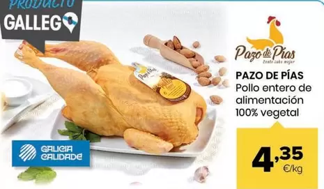 Pazo De Pias - Pollo Entero De Alimentación 100% Vegetal