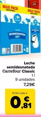 Carrefour Classic - Leche Semidesnatada