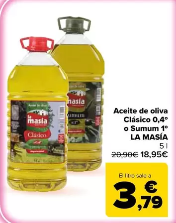 La Masía - Aceite De Oliva Clásico 04º O Sumum 1º