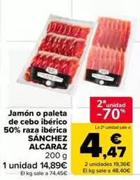 Sánchez Alcaraz - Jamón O Paleta De Cebo Ibérico 50% Raza Ibérica