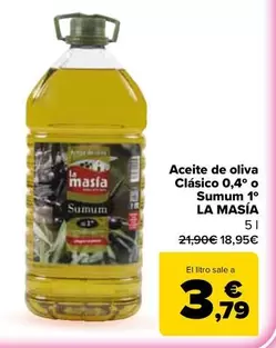 La Masía - Aceite De Oliva Clásico 0,4 O Sumum 1