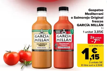 Garcia Millan - Gazpacho Mediterráneo O Salmonejo Original Frescos