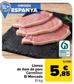 Carrefour El Mercado - Chuleta De Lomo De Cerdo