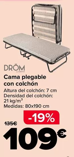 Cama Plegable Con Colchón