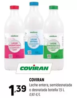 coviran - Leche Entera, Semidesnatada O Desnatada