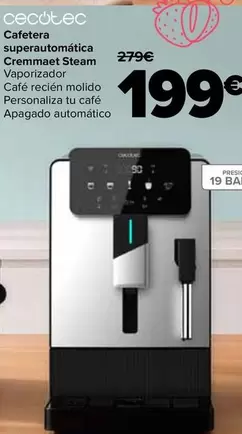 Cecotec - Cafetera Superautomática Cremmaet Steam