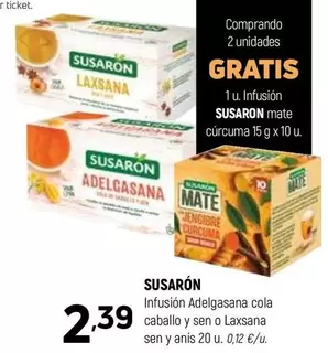 Susarón - Infusion Adelgasana Cola Caballo Y Sen O Laxsana Sen Y Anis 20 U.