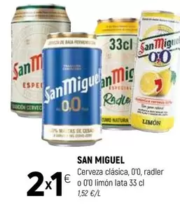San Miguel - Cerveza Clasica, 0,0, Radler O 0,0 Limón Lata