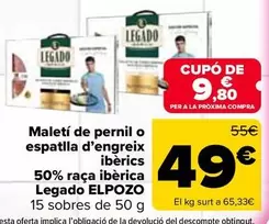 Legado ElPozo - Maletín De Jamón O Paleta De Cebo Ibérico 50% Raza Ibérica