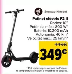 Segway Ninebot - Patinete Eléctrico F2 II