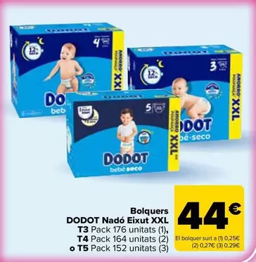 Dodot - Pañales Bebé Seco XXL T3 , T4 O T5 