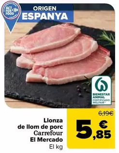 Carrefour El Mercado - Chuleta De Lomo De Cerdo