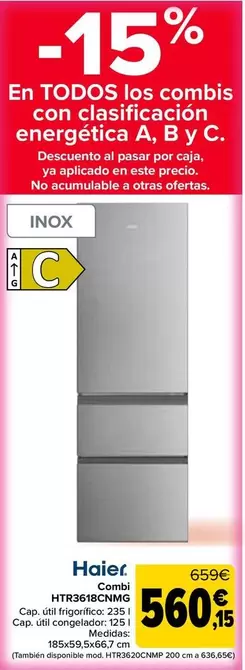 Haier - Combi HTR896bCNMG