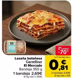 Carrefour El Mercado - Lasaña Boloñesa