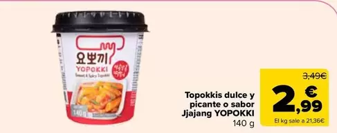 Yopokki - Topokkis Dulce Y Picante O Sabor Jjajang 